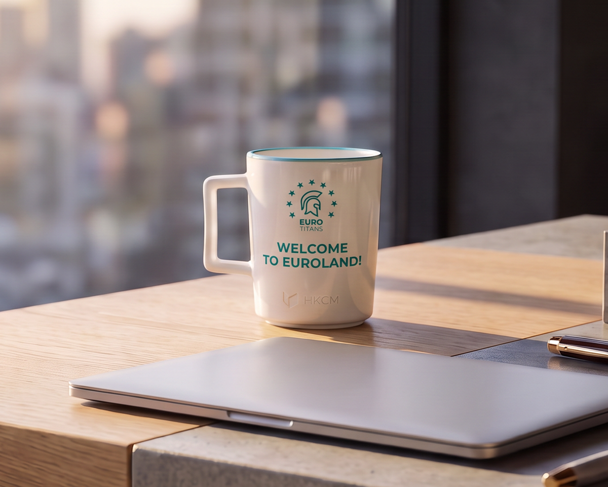 EURO TITANS Tasse "Welcome to Euroland!"