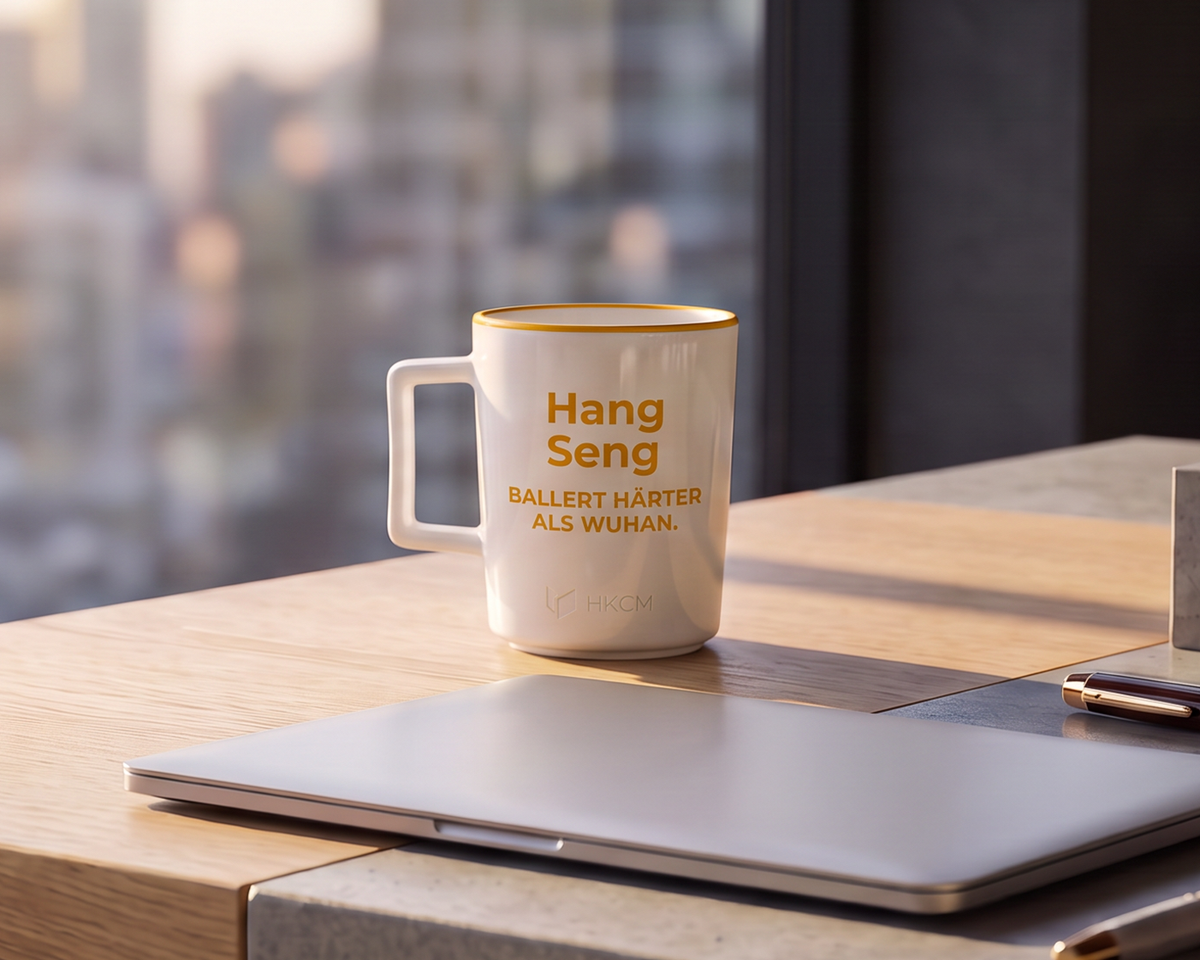 HANG SENG Tasse "Ballert härter als Wuhan."