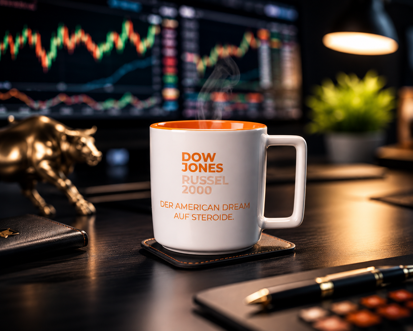 Tasse "Dow Jones/Russell 2000 - Der American Dream auf Steroide"