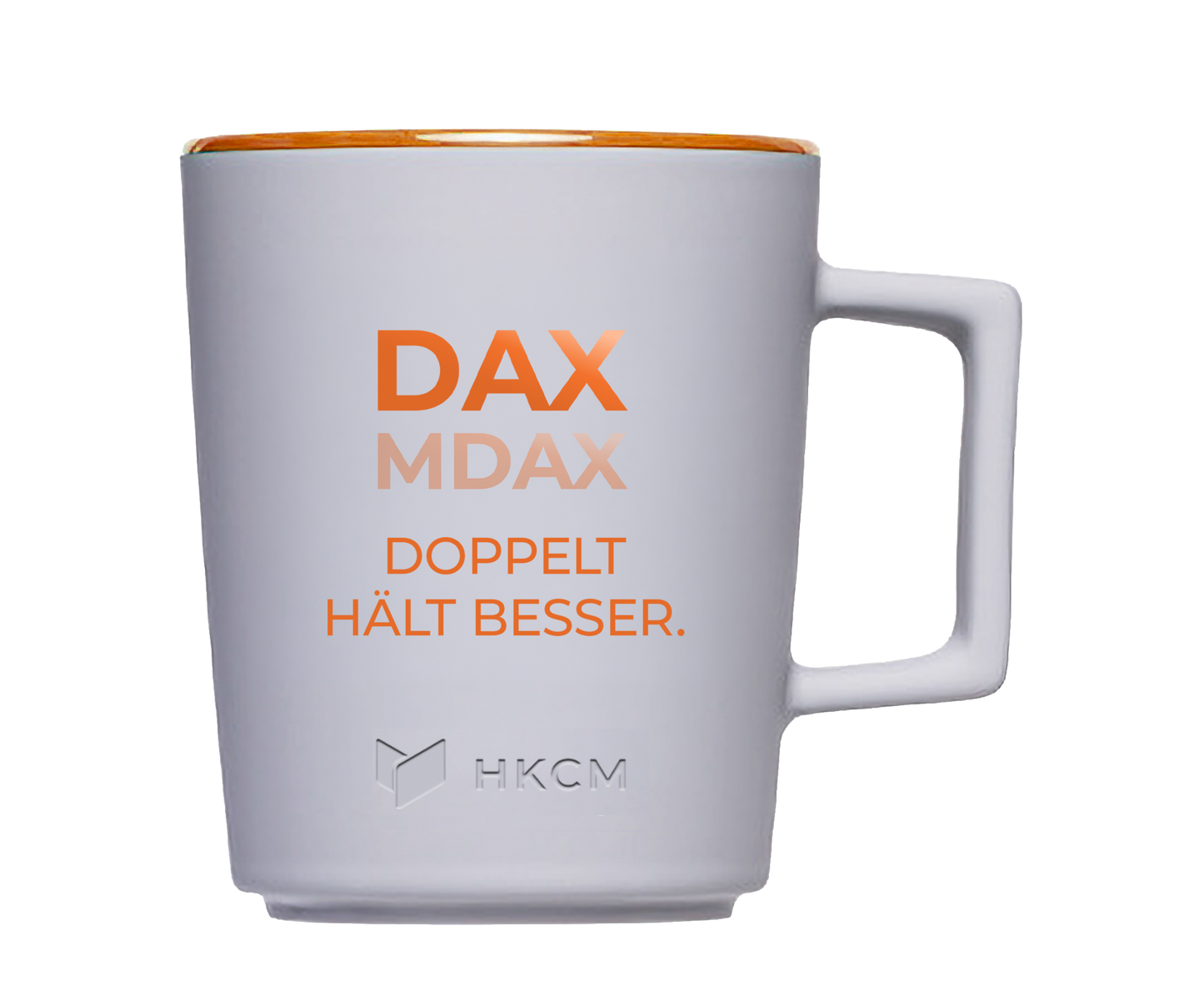 Tasse DAX/MDAX "Doppelt hält besser."