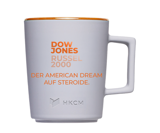 Tasse "Dow Jones/Russell 2000 - Der American Dream auf Steroide"