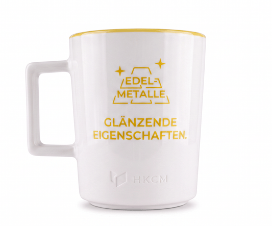 EDELMETALLE Tasse "Glänzende Eigenschaften."