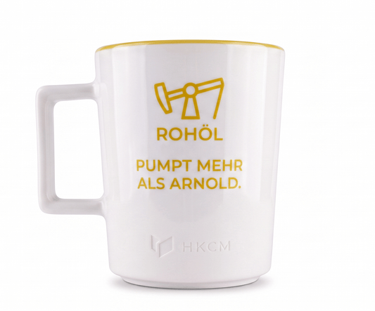 ROHÖL Tasse "Pumpt mehr als Arnold."
