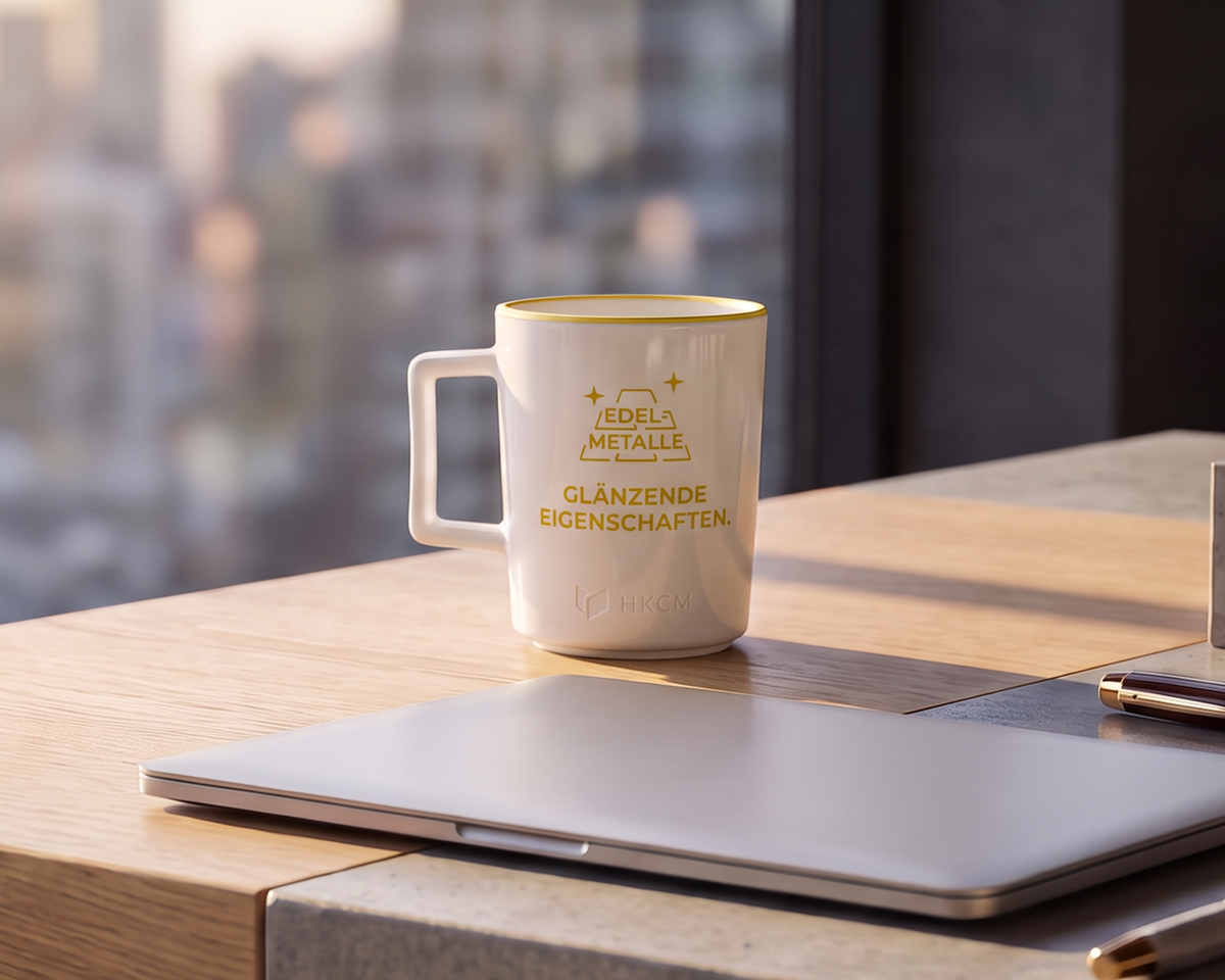 EDELMETALLE Tasse "Glänzende Eigenschaften."